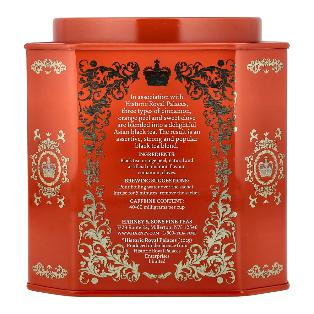 Harney & Sons, черный чай, Hot Cinnamon Spice™, 30 пакетиков, 60 г (2,11 унции)