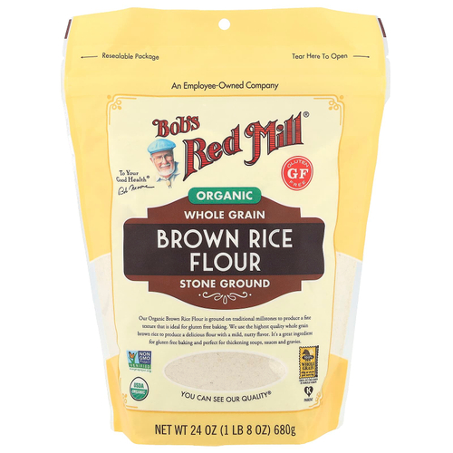 Bob's Red Mill, органическая мука из бурого риса, цельнозерновая, 680 г (24 унции)