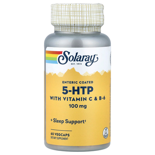 Solaray, 5-HTP с витаминами C и B6, 60 растительных капсул