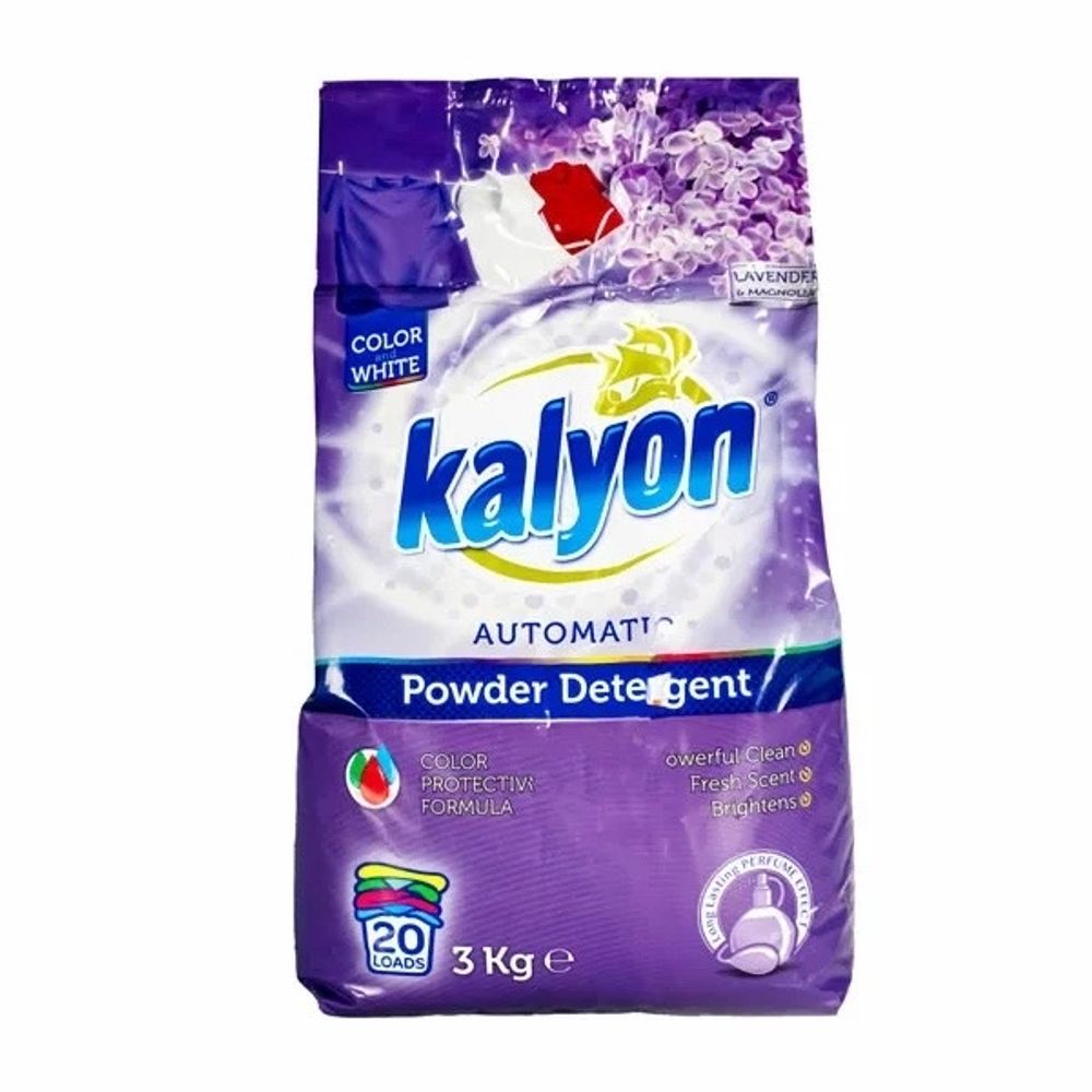 KALYON СТИРАЛЬНЫЙ ПОРОШОК АВТОМАТ Для Цветного и Белого - ФИОЛЕТОВЫЙ 3КГ