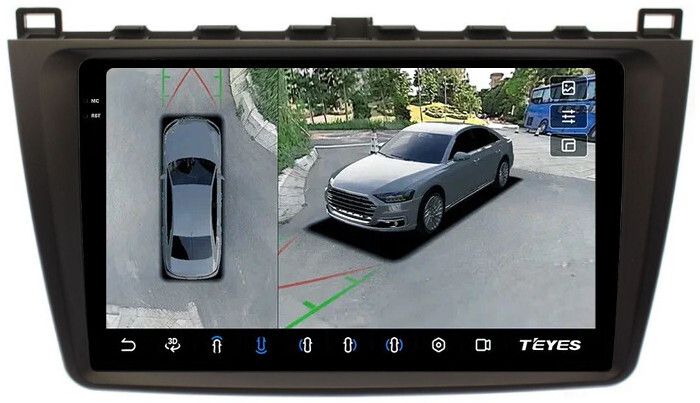 Магнитола для Mazda 6 GH 2007-2012 - Teyes CC3-2K-360 на Android 10, Быстрая, 2K QLED, CarPlay, 4G SIM-слот, 4 камеры в комплекте