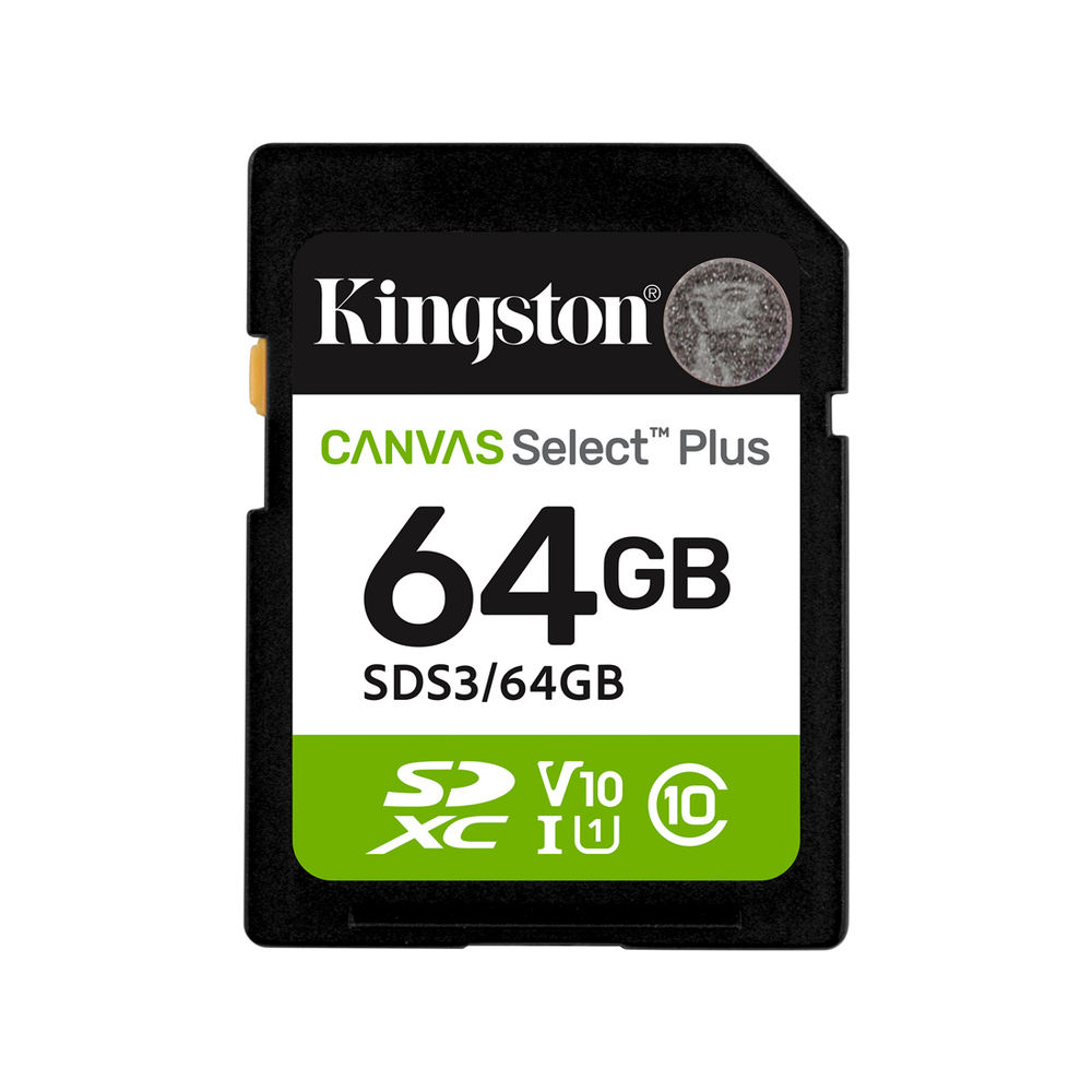 Карта памяти Kingston SDS3/64GB Canvas Select Plus C10 UHS-I U1 V10 64GB