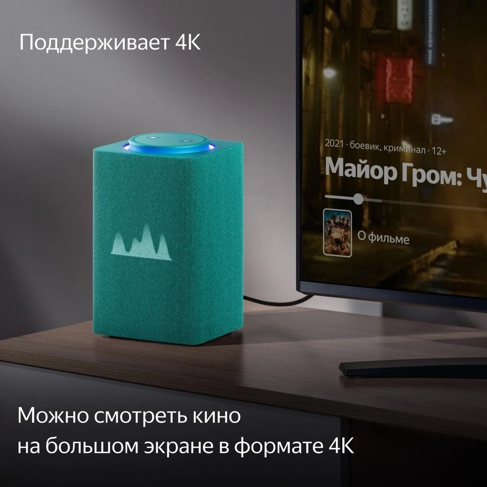Умная колонка Яндекс Станция Макс с Алисой, с Zigbee (YNDX-00053TRQ) бирюзовый