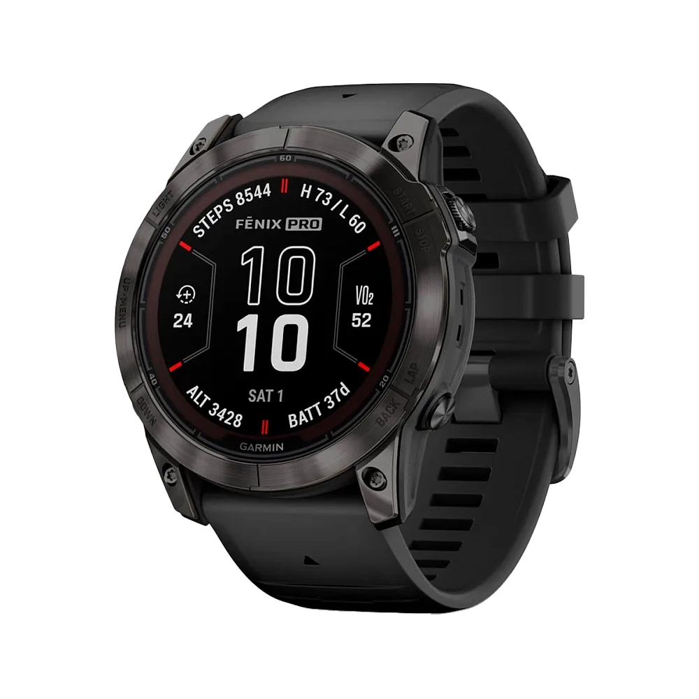 Умные часы Garmin Fenix 7X Pro, 51mm, Sapphire Solar Edition DLC Titanium Carbon Gray (010-02778-11)