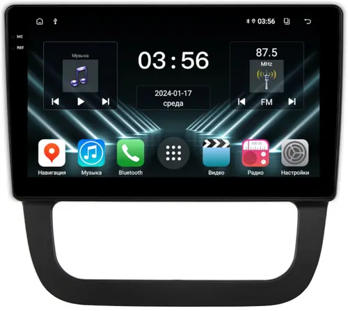 Магнитола для Volkswagen Jetta 5 2005-2010 (климат 2) - FarCar S280 монитор 10.36" IPS на Android 13, CarPlay