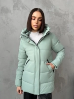 Куртка демисезонная с капюшоном удлиненная