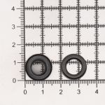 Люверсы металл ⌀7.3 мм (внутр.), h=5.4 мм, внешн. ⌀15.0 мм, №5, сталь, черная резина, уп.≈1000 шт, New Star