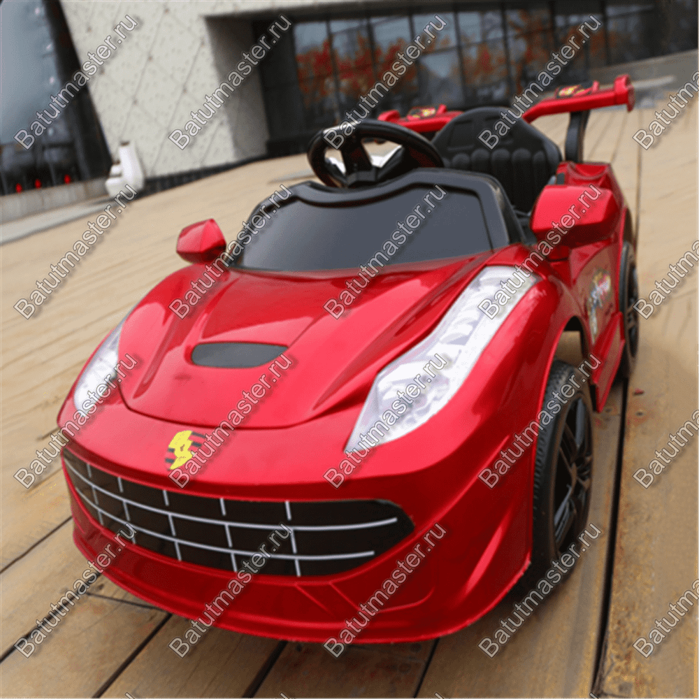 Детский электромобиль "Ferrari" красный, расширенная комплектация