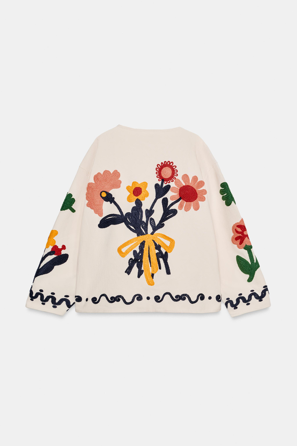 КУРТКА С ЦВЕТОЧНОЙ ВЫШИВКОЙ — ZARA