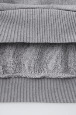 ZARA ТОЛСТОВКА ПОЛО, СЕРО-СИНИЙ