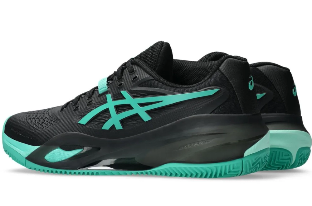 Теннисные кроссовки Asics Gel-Resolution X Clay - black/aurora green
