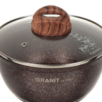 Ковш алюминий, антиприг, 2.2 л, съем руч, Kukmara, Granit Ultra, кга0225а, красн