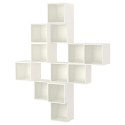 IKEA EKET  (ИКЕА ЕКЕТ)  -  Комбинация настенных шкафов - белая 175x35x210 см