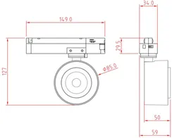Трековый светильник Treo TR023-1-12B4K Maytoni
