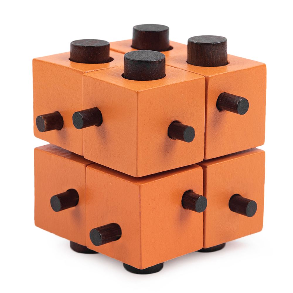Головоломка деревянная, 1 шт, Восьмиугольный блок 16 элемент, Delfbrick DLS-15