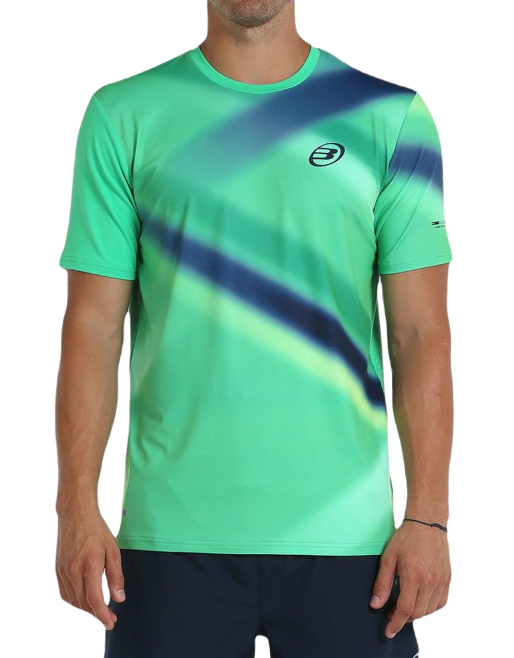Мужская теннисная футболка Bullpadel Mismo — verde vibrante