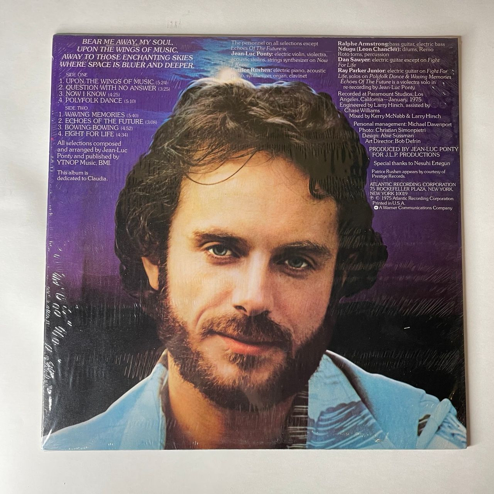 Винтажная виниловая пластинка LP Jean Luc Ponty, Upon The Wings Of Music (США 1975)