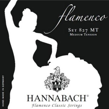Струны для классической гитары желтый нейлон/посеребренные Hannabach 827MT Black FLAMENCO