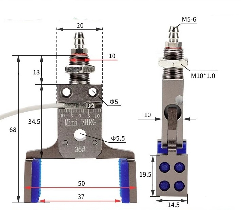 Mini-ehrg-35 # (clamping range: 23-37mm) send detection sensor line