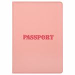 Обложка для паспорта, мягкий полиуретан, "PASSPORT", нежно-розовая, STAFF, 238403
