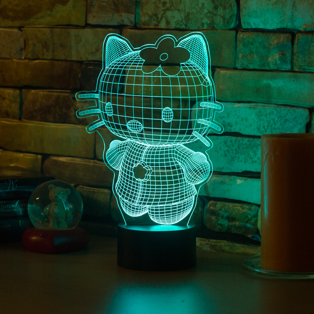 3Д-светильник "Hello Kitty" 3D