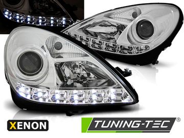 Фары передние DRL CHROME для  MERCEDES R171 SLK 04-11