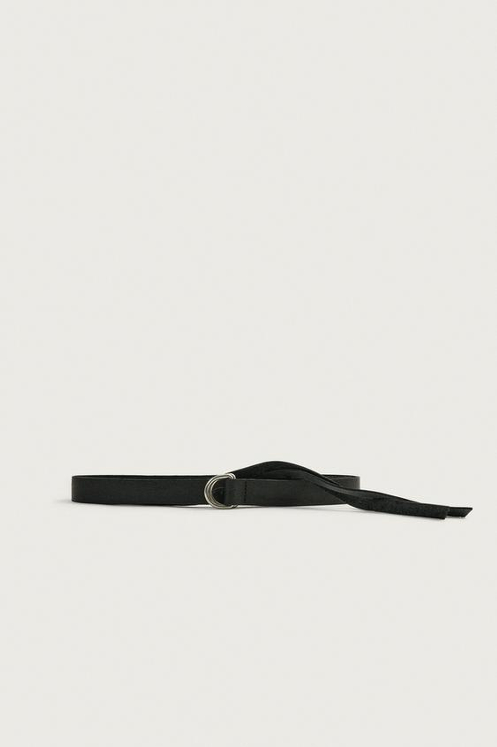 ZARA ДЛИННЫЙ КОЖАНЫЙ РЕМЕНЬ, ЧЕРНЫЙ