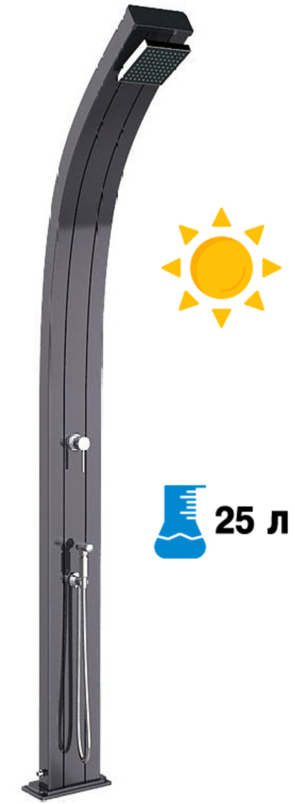 Душ солнечный Arkema Spring A 140 TL, жемчужный черный