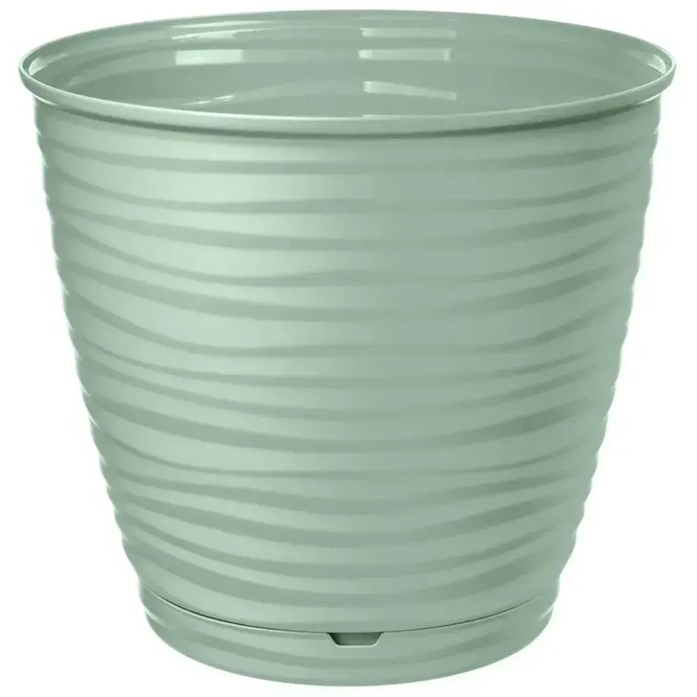 Горшок для цветов "Саффрон" D267мм, 9,1л с поддоном (светло-зеленый)