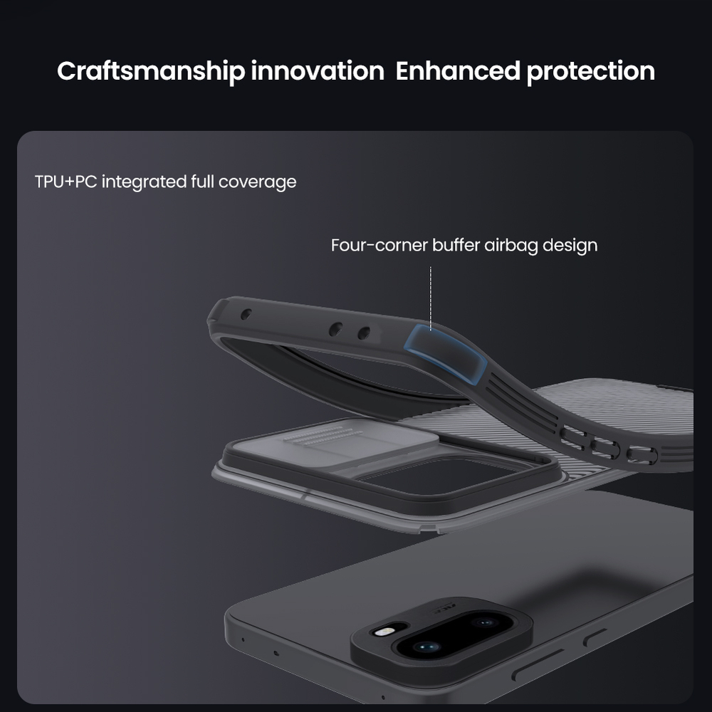 Чехол с защитной шторкой для камеры для OnePlus 15R и Ace 6, 6T, серия CamShield Pro (Clear version) от Nillkin