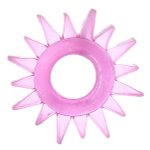 Розовое гелевое эрекционное кольцо-солнце ToyFa Basic 818004-3