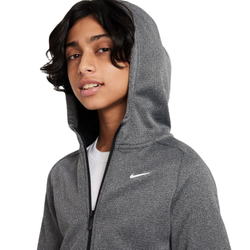 Кофта для мальчика теннисная Nike Therma-FIT Full-Zip Hoodie - черный