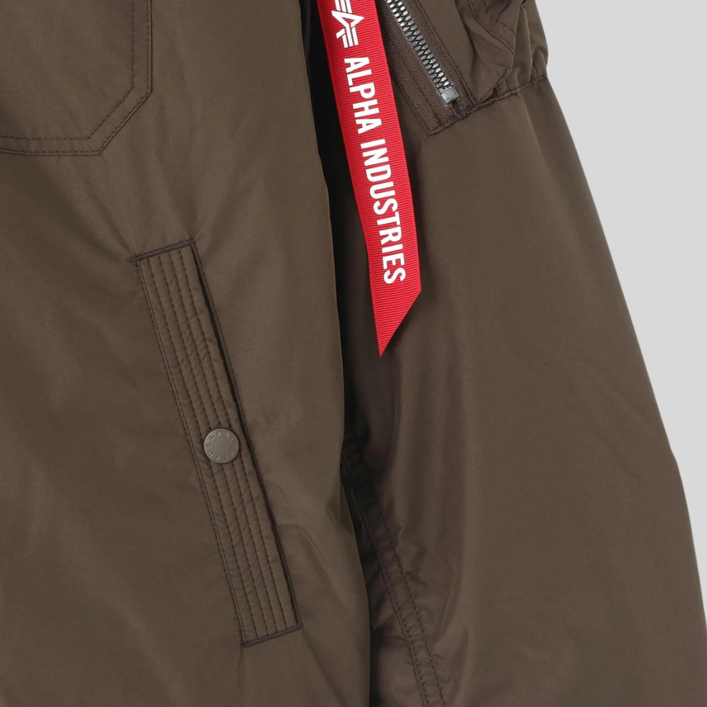 Бомбер Alpha Industries MA-1 Hooded Regular Fit Hickory (Коричневый)