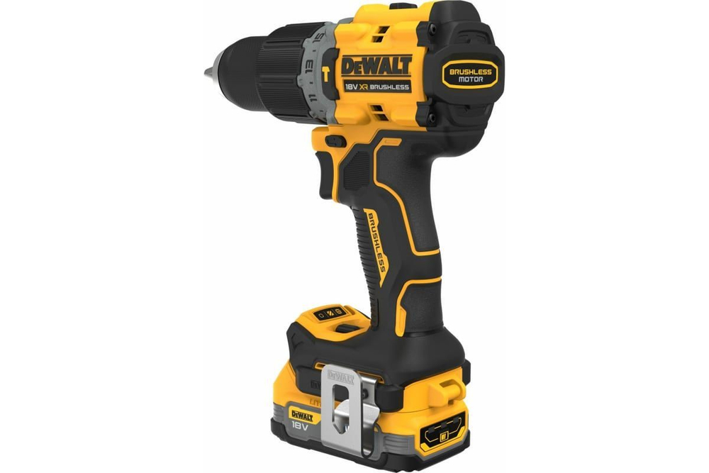 Ударная бесщеточная дрель-шуруповерт DEWALT 2 скорости, 2 АКБ 18 В XR Li-Ion DCD805E2T-QW