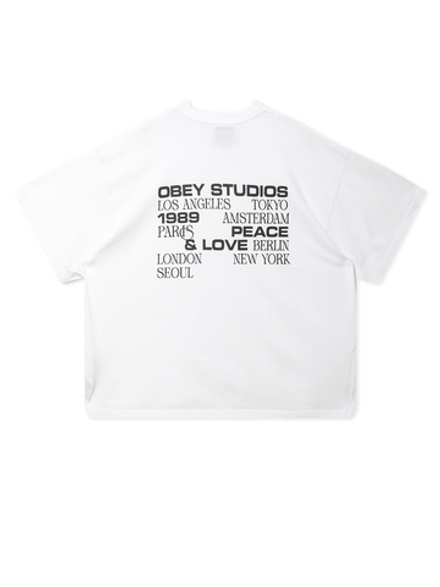 Женская Футболка Obey Studios Peace And Love