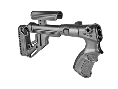 Складной приклад со щекой на Remington 870, черный, FAB Defense