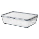 Контейнер пищевой с крышкой IKEA 365+, Стекло, Пластик, 3,1 л