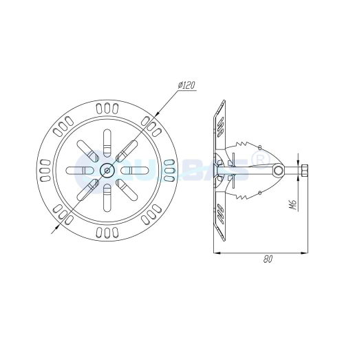ФР.120.0 Форсунка донная c распорным механизмом (для труб д.50-75мм)