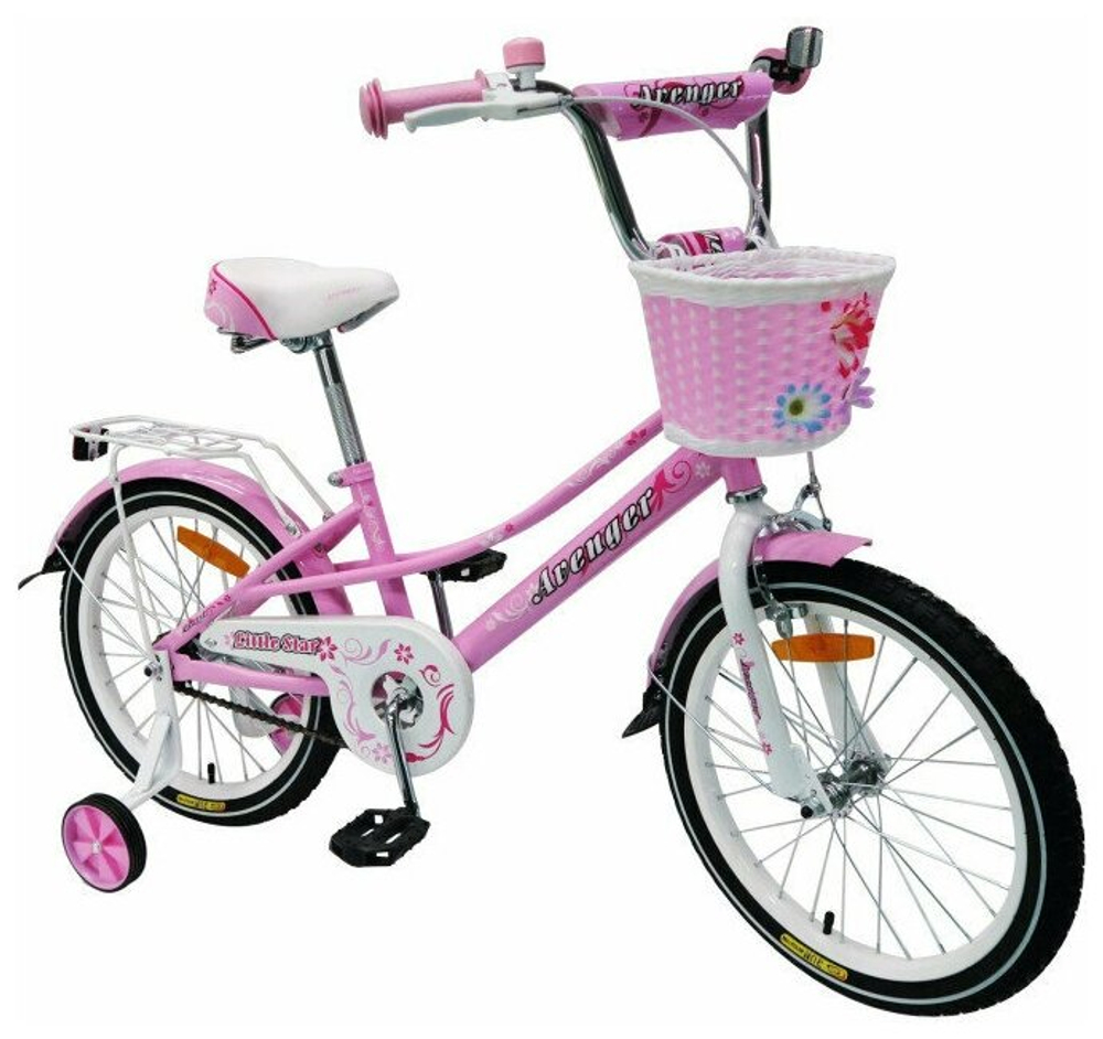 Велосипед 20" AVENGER LITTLE STAR розовый/белый