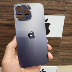 Крышка для iPhone 14 Pro Max - задняя стеклянная панель "премиум качество" (фиолетового цвета)