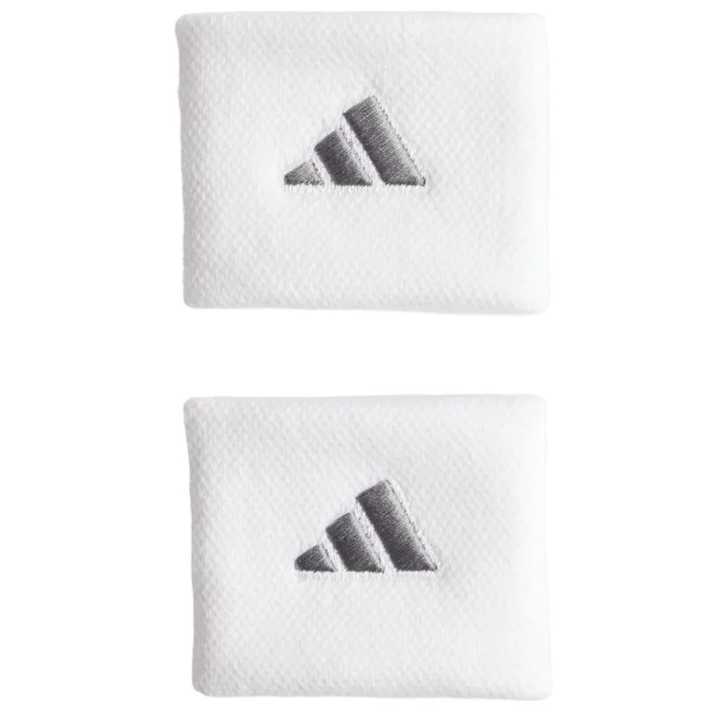 Напульсник теннисный Adidas Short Wristband (OSFM) 2P - white/iron metallic