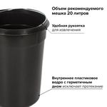 Ведро мусорное с педалью 12 литров "Classic", ЗЕРКАЛЬНОЕ, нержавеющая сталь, со съемным внутренним ведром, LAIMA, 232261