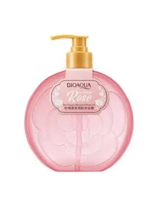 Гель для душа с увлажняющими экстрактами и цветочным ароматом BIOAOUA Rose 500 мл