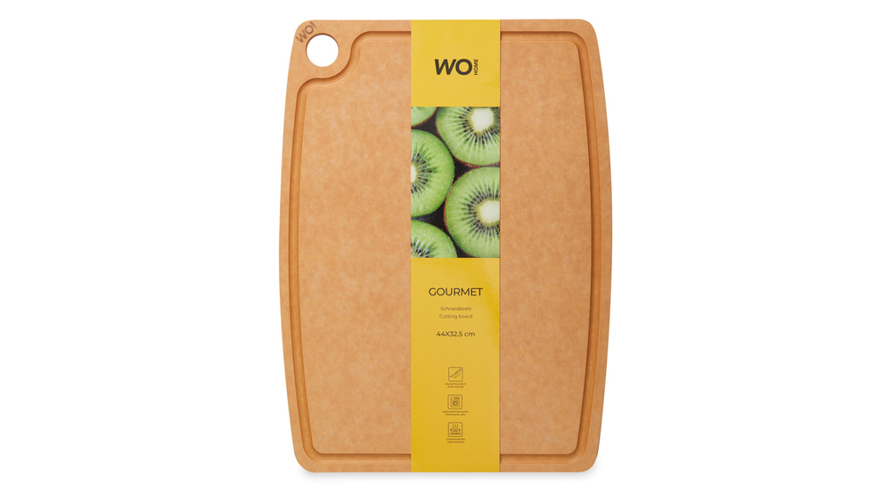 Доска разделочная 44x32.5см Wo Home Gourmet бежевая
