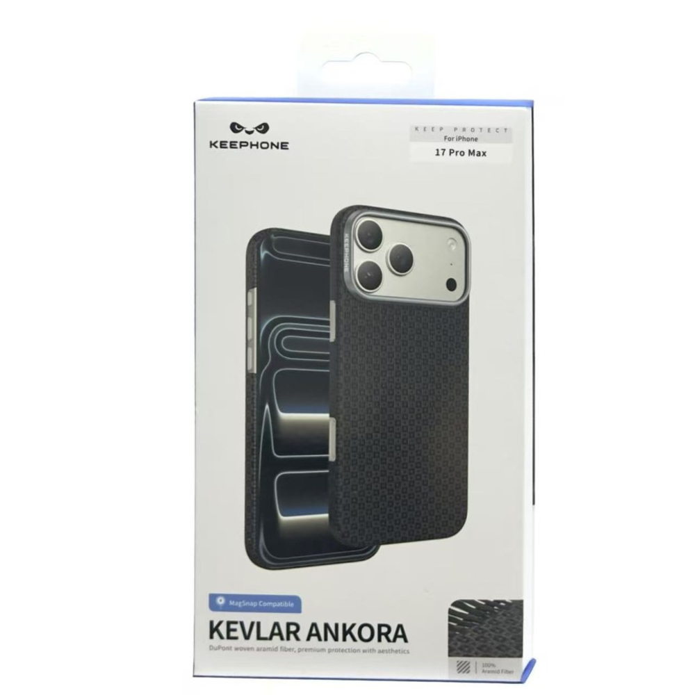 Накладка для i-Phone 17 Pro Max Keephone Kevlar Ankora MagSnap черный