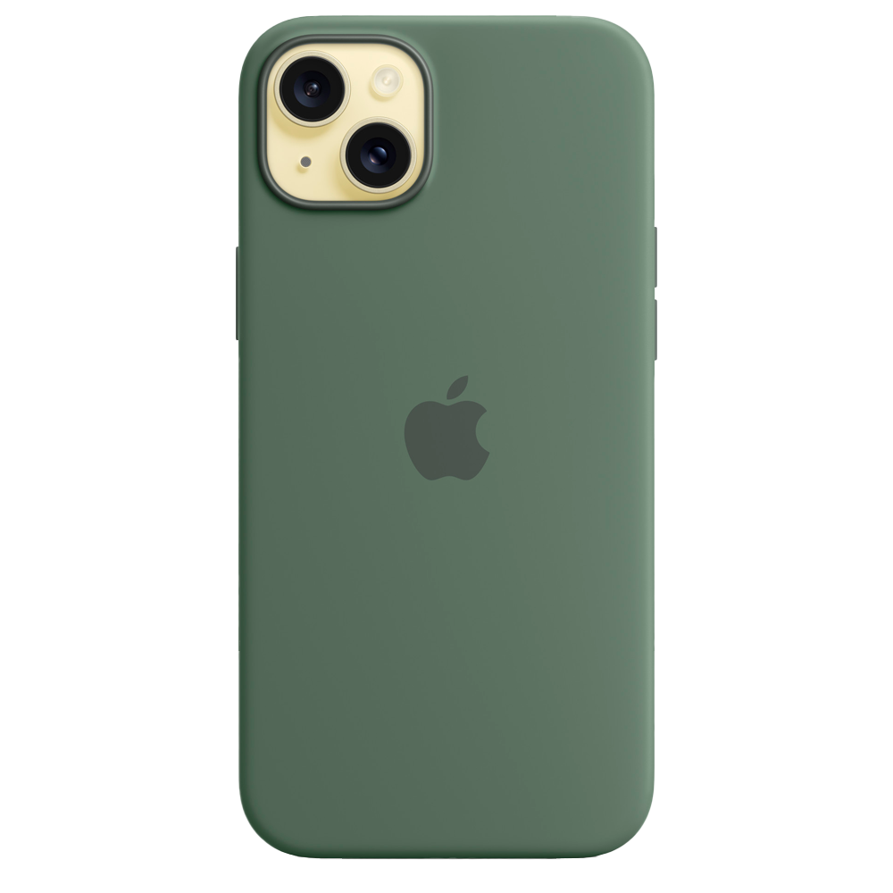 Силиконовый чехол с поддержкой MagSafe Apple Silicone Case для iPhone 15 Plus, Cypress (Кипарис)