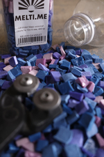упаковка с мелкозернистой смальтой G4-Violet MELTI 10x10 мм, 400 гр