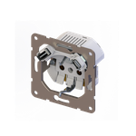 Механизм розетки Schuko 16А 250 В~ с зарядным устройством USB A+C,  5V/4A,  мощность 20W,  серия DA