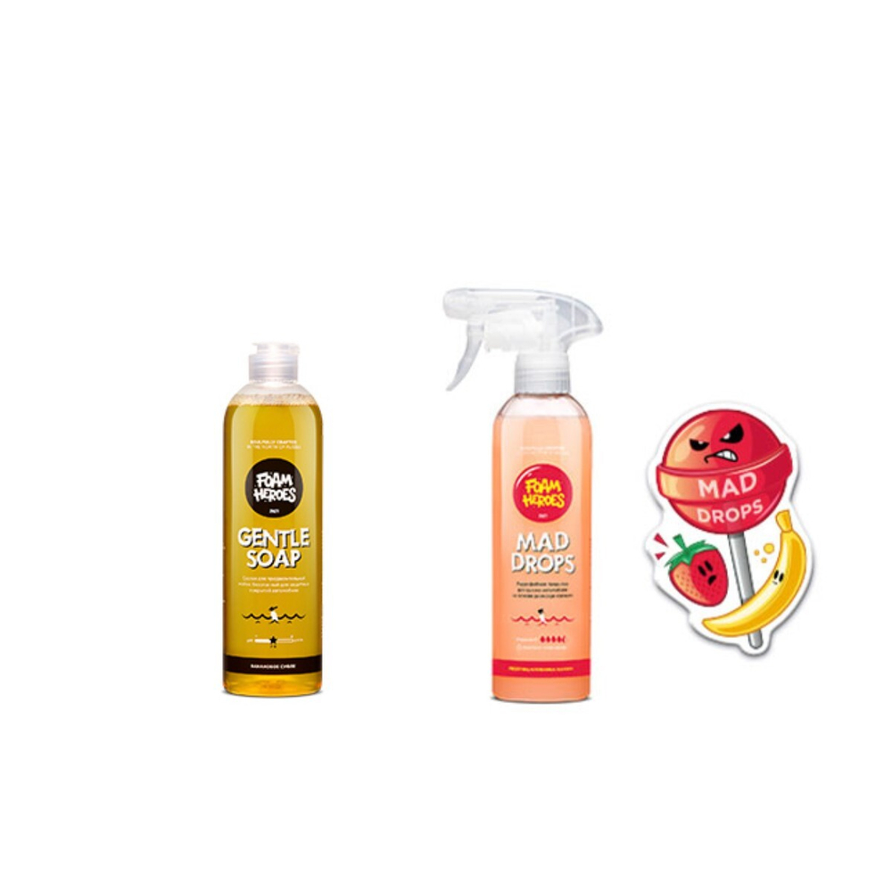 Набор для мойки кузова Gentle Soap Banana + Mad Drops Candy
