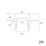 Магнитный шинопровод встраиваемый в гипсокартон Arte Lamp OPTIMA-ACCESSORIES A730233